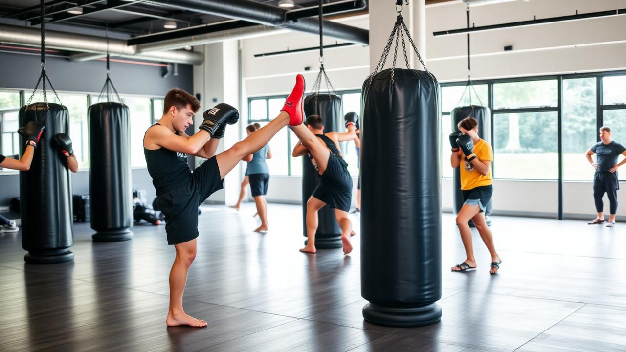 Кикбоксинг — групповая тренировка